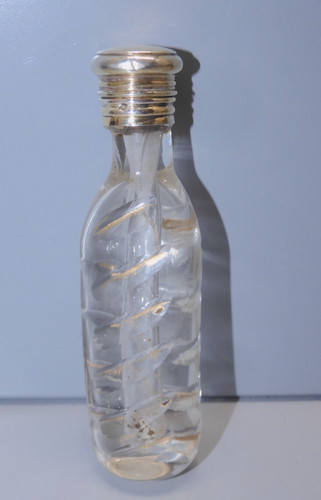 Ancien flacon sels verre - flacon, ou