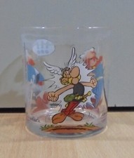 NUTELLA FERRERO ASTERIX ABRARACOURCIX & BARBE ROUGE ADVERTISIGN VTG GLASS 1995