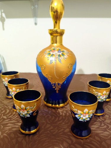Ancien service liqueur - service, à
