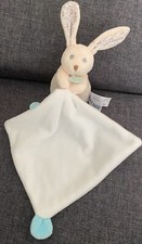 3130🌟Doudou Lapin Rabbit POUPI - Nature BABY NAT Babynat DOUX Beige Bleu Blanc