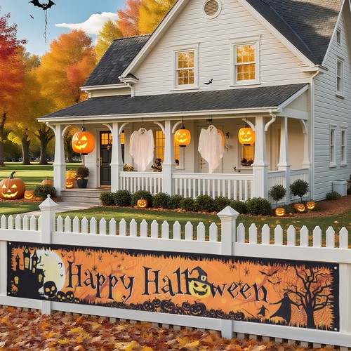 Bannière happy halloween - happy,