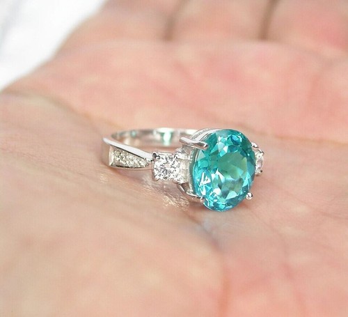 Bague tourmaline bleue