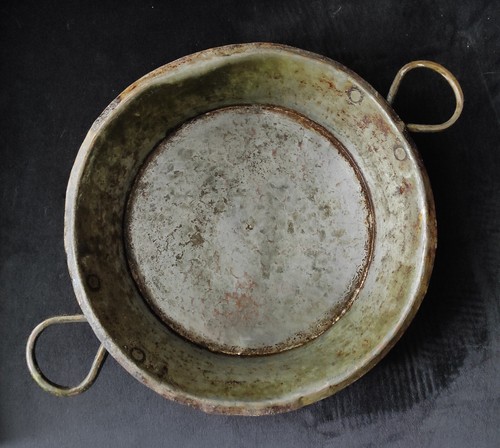 Ancien plat bassine cuivre - ancien, en