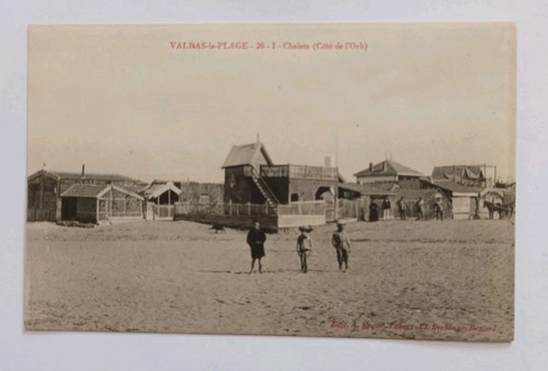 Cpa valras plage - valras-la-plage, -chalets