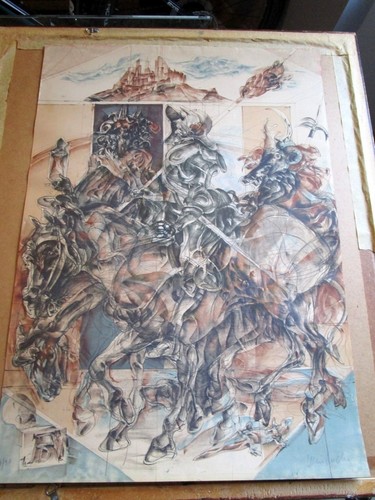 Lithographie chevalier de - chevalier,
