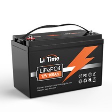 12V 100Ah LiFePO4 Batterie au lithium 15,000 cycles profonds pour RV marine