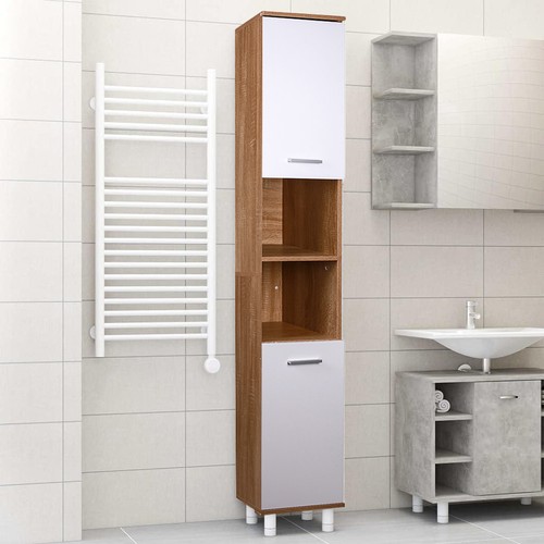 Armoire colonne blanc chêne - armoire,
