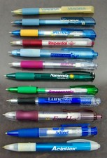 Lot of 12 Translucent Drug Rep PENS Pharmaceutical Advertising Viagra Remicade +