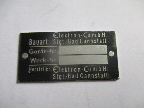 Plaque bouclier type elektron - type,