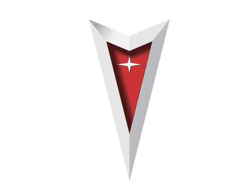 Pontiac logo sticker laptop
