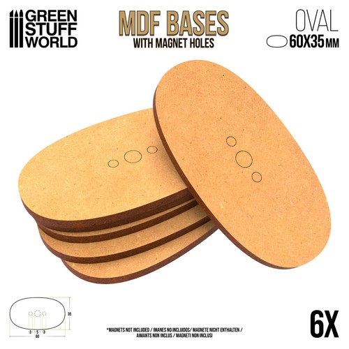 Socles ovales aos 60x35mm - 60x35mm, en