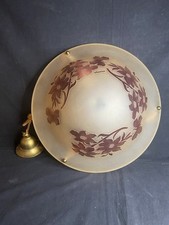 Chandelier, acid clear suspension, flowers, butterflies, Vianne glassware