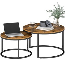 HOMCOM Lot de 2 tables basses