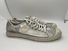 Pataugas Low Top Sneakers Silver Lace Up Size 39 US 8