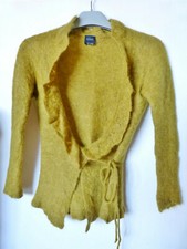 Gilet cache-cœur en mohair -