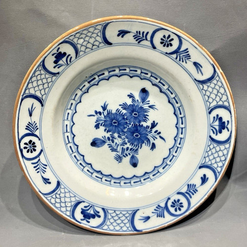 Delft assiette faïence 19ème - assiette,