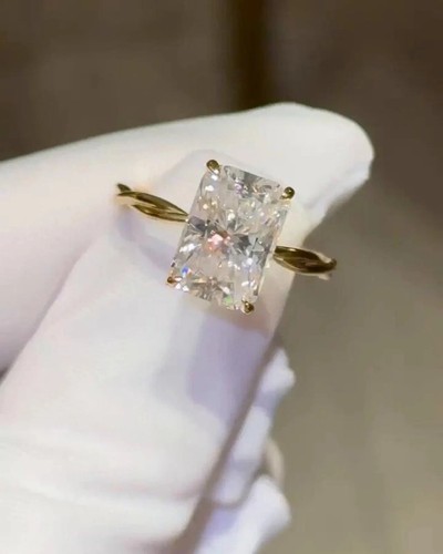 Bague diamant radiant