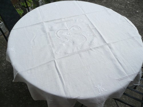 Nappe vintage lin à - nappe, en