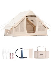 VEVOR Tente de Camping Gonflable Glamping pour 3 à 5 Personnes avec Pompe à Main