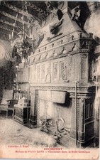 17 ROCHEFORT SUR MER - The house of Pierre Loti, fireplace in the Gothic room