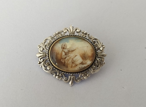 Ancien pendentif xixe argent - pendentif,