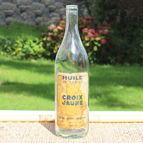 Ancienne bouteille huile croix - ancienne,