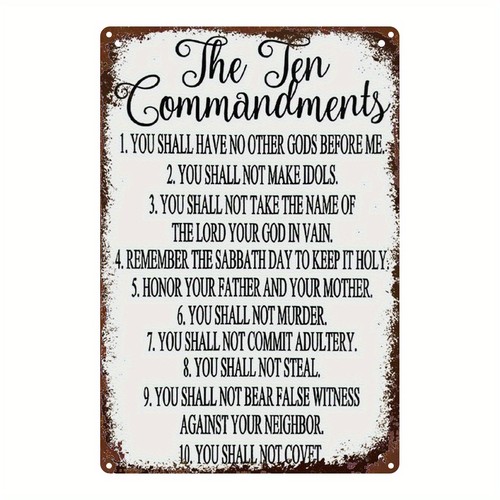 Metal ten commandments - ten,