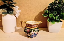 Mini Ceramic Jug/Pitcher - Floral Decor, Vintage