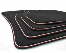 Set 4 Tapis Sol Velours Noir Skoda Octavia 3 III 5E RS Rouge Blanc Forme Origine