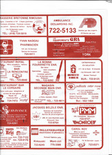 ANCIEN COUVRE LIVRE DE TÉLÉPHONE PUBLICITIARE EN PLASTIQUE