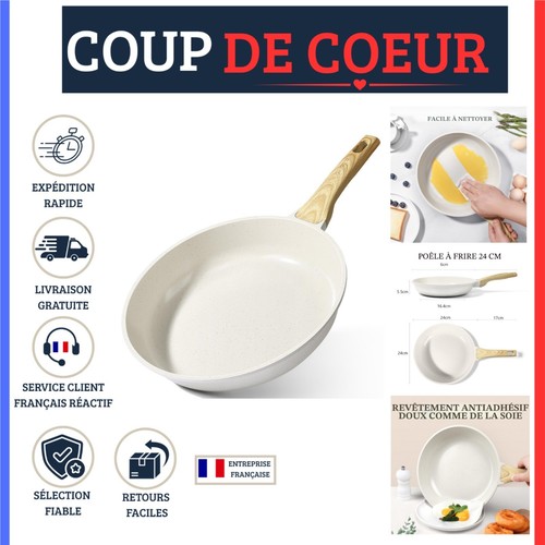 Poêle frire antiadhésive - poêle, à