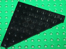 Lego Black Wedge Plate 8x8 Cut