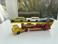 Matchbox Super Kings K-11 DAF Car Transporter in Yellow & Orange With 4 Cars