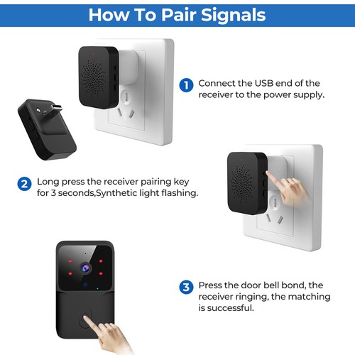 Sonnette vidéo wifi fil for - wifi,