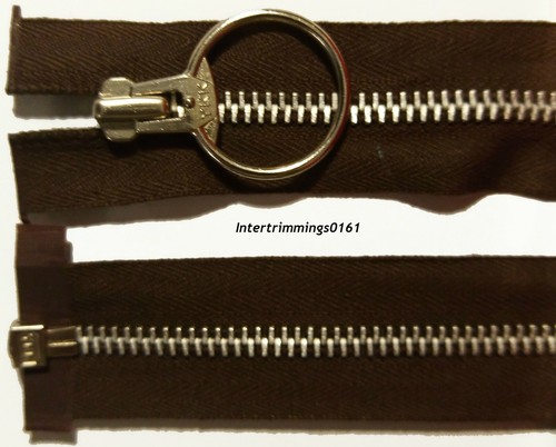 Ykk marron boucle tirette - ykk,marron,boucle,