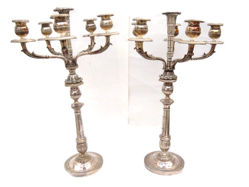 Paire candelabres chandelier