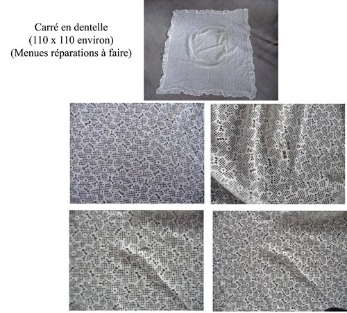 Lot carrés dentelle - carrés,