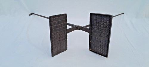 Outil ancien gaufrier fer - -,