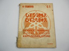 Yamaha DT50MX DT80MX Workshop Repair Manual Service Manual 1981