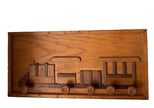 Wooden train coat - coat, hanger