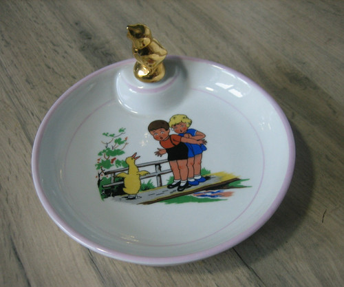 Ancienne assiette bouillie - ancienne, à