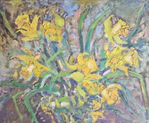 Tableau peinture fleurs - tableau,