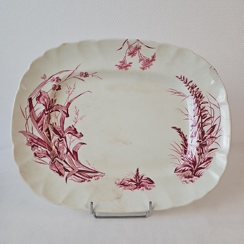 Plat décor flore - de, jules