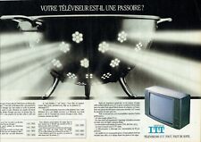 Publicité Advertising 019  1985    téléviseurs ITT  groupe Setton  (2 pages)
