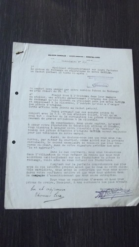 Lettre maison sarolea - lettre,