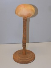 - ANCIEN PORTE CHAPEAU BOIS & TISSU DECO VITRINE MODISTE COLLECTION  COIFFES   D