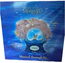 Rare 2007 The Little Mermaid Broadway Musical Snowglobe Light And Music Working