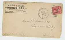  Mr Fancy Cancel Sc 220 Wilcox & Toles Druggists Eaton Rpaids MIch '92 Cvr #2141