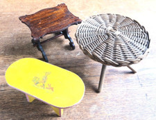 Ancien LOT de 3 tables de