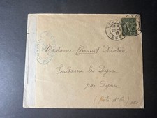 1917 Censored France Cover Truyer to Dyon
